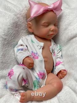 10Inch Full Body Silicone Reborn Baby Doll, Real Life Handmade Painted Silicone