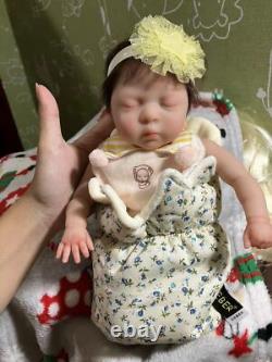 10inch Mini Luna Reborn Baby Doll With Hand-Rooted Mohair Preemie Handmade Toys