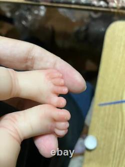 10inch Mini Luna Reborn Baby Doll With Hand-Rooted Mohair Preemie Handmade Toys