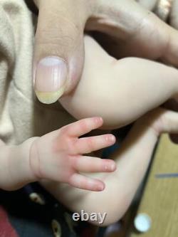 10inch Mini Luna Reborn Baby Doll With Hand-Rooted Mohair Preemie Handmade Toys