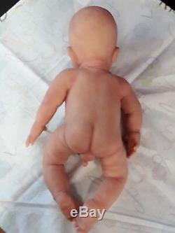 11 Painted DRINK & WET Micro Preemie Silicone Baby Boy Doll Gavin