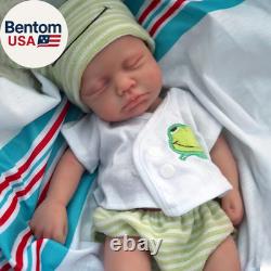 12 Inch Reborn Baby, Full Silicone Baby, Lifelike Closed Eyes Sleeping Cute Baby