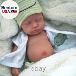 12 Inch Reborn Baby, Full Silicone Baby, Lifelike Closed Eyes Sleeping Cute Baby