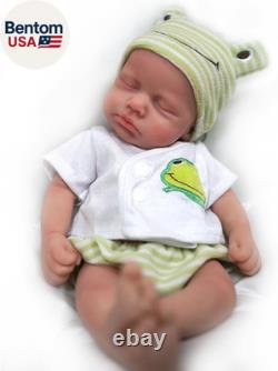 12 Inch Reborn Baby, Full Silicone Baby, Lifelike Closed Eyes Sleeping Cute Baby