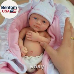12 Micro Preemie Full Body Silicone Baby Doll Girl Alisa Lifelike Reborn Doll S