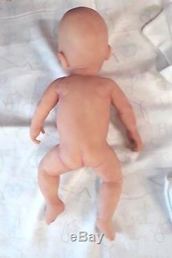 12 Painted Micro Preemie Full Body Silicone Baby Girl Doll Angelica