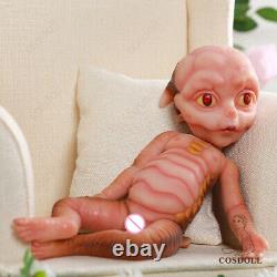 13.5 in Full Body Platinum Silicone Doll Reborn Dolls Alien Newborn Baby Painted