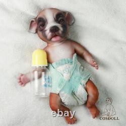 13.7 Soft Silicone Dog Reborn Puppies Doll Lifelike Baby Birthday Handmade Gift