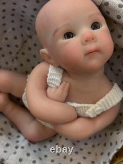 13inch Bettie Can Open Mouth Reborn Girl Doll Full Body Solid Silicone Baby Doll