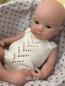 13inch Bettie Can Open Mouth Reborn Girl Doll Full Body Solid Silicone Baby Doll