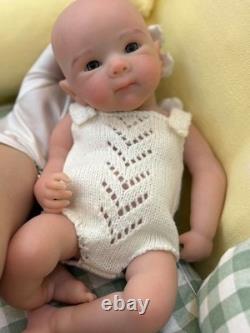 13inch Bettie Can Open Mouth Reborn Girl Doll Full Body Solid Silicone Baby Doll