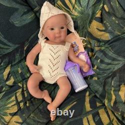 13inch Bettie Can Open Mouth Reborn Girl Doll Full Body Solid Silicone Baby Doll