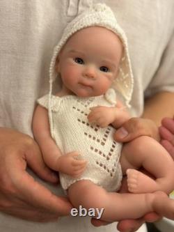 13inch Bettie Can Open Mouth Reborn Girl Doll Full Body Solid Silicone Baby Doll
