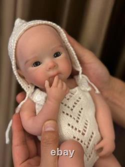 13inch Bettie Can Open Mouth Reborn Girl Doll Full Body Solid Silicone Baby Doll