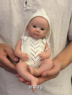 13inch Bettie Can Open Mouth Reborn Girl Doll Full Body Solid Silicone Baby Doll