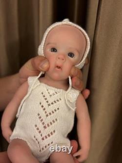 13inch Bettie Can Open Mouth Reborn Girl Doll Full Body Solid Silicone Baby Doll