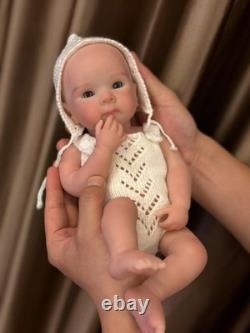 13inch Bettie Can Open Mouth Reborn Girl Doll Full Body Solid Silicone Baby Doll
