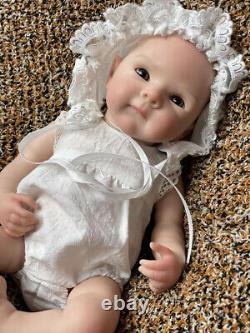 13inch Bettie Girl Baby Full Body Platinum Silicone Doll Reborn Doll? Open Eyes
