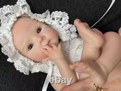 13inch Bettie Girl Baby Full Body Platinum Silicone Doll Reborn Doll? Open Eyes