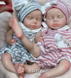 13inch Can Open Mouth Full Body Silicone Baby Doll Realistic Soft Silicone Ne