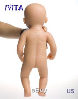 15 1.8KG Lifelike Full Body Soft Silicone Reborn Baby Girl Dolls Floppy