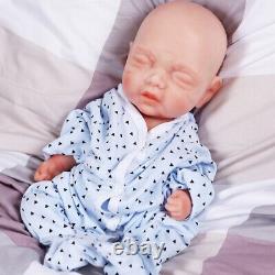 15.7'' Sleeping Silicone Reborn Baby Dolls Eyes Closed Lifelike Baby Boy Dolls