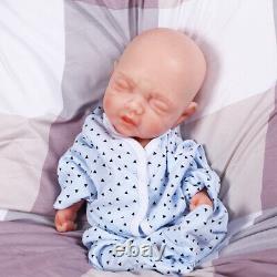 15.7'' Sleeping Silicone Reborn Baby Dolls Eyes Closed Lifelike Baby Boy Dolls