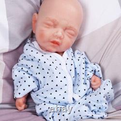 15.7'' Sleeping Silicone Reborn Baby Dolls Eyes Closed Lifelike Baby Boy Dolls