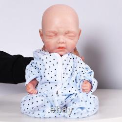 15.7'' Sleeping Silicone Reborn Baby Dolls Eyes Closed Lifelike Baby Boy Dolls