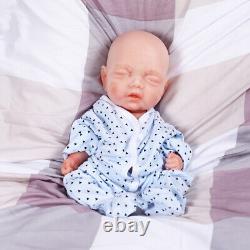 15.7'' Sleeping Silicone Reborn Baby Dolls Eyes Closed Lifelike Baby Boy Dolls