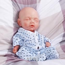 15.7'' Sleeping Silicone Reborn Baby Dolls Eyes Closed Lifelike Baby Boy Dolls