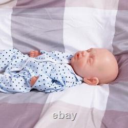 15.7'' Sleeping Silicone Reborn Baby Dolls Eyes Closed Lifelike Baby Boy Dolls