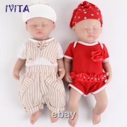 15Reborn Baby Boy or Girl Sleeping Baby Full Silicone Doll Lifelike Infant