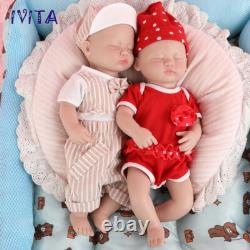 15Reborn Baby Boy or Girl Sleeping Baby Full Silicone Doll Lifelike Infant