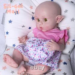16.5Handmake Silicone Reborn Dolls Adorable Elf Girl Full Body Silicone Newborn