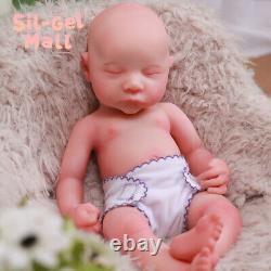 16 Eyes Closed Sleeping Newborn Full Platinum Silicone Reborn Baby Dolls Girl