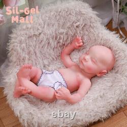 16 Eyes Closed Sleeping Newborn Full Platinum Silicone Reborn Baby Dolls Girl