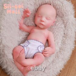 16 Eyes Closed Sleeping Newborn Full Platinum Silicone Reborn Baby Dolls Girl