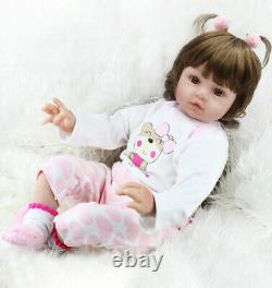 16'' Handmade Newborn Reborn Baby Dolls Vinyl Silicone Girl Doll Lifelike Gifts