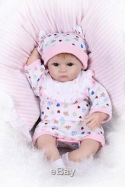 16 Lifelike Cute Reborn Baby Soft Silicone Vinyl Girl Baby Doll Handmade