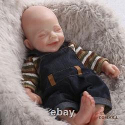 16 Reborn Baby Doll Sleeping Boy Baby Full Body Silicone Lifelike Newborn Doll