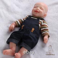 16 Reborn Baby Doll Sleeping Boy Baby Full Body Silicone Lifelike Newborn Doll