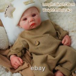 16'' solid silicone doll silicone reborn doll silicone boy doll toys gifts