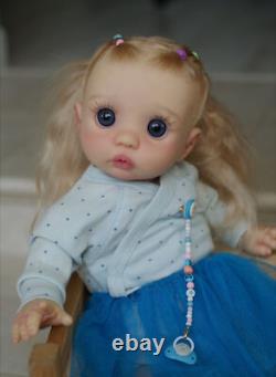 16inch Realistic Girl Reborn Baby Doll Peeka Hand-Rooted Hair Artist Painted Toy