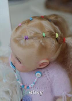 16inch Realistic Girl Reborn Baby Doll Peeka Hand-Rooted Hair Artist Painted Toy