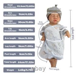 17.32'' solid silicone doll silicone reborn doll silicone girl doll toys gifts