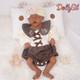17.52 Reborn Girl Doll Full Silicone Newborn Baby Doll Toy Gift Dark Brown
