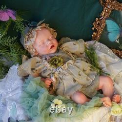 17.52Inch Open Mouth Silicone Girl Reborn Painted Baby Doll Toy
