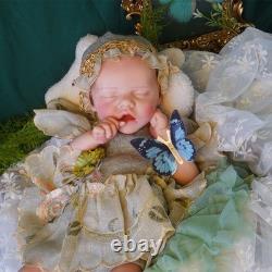 17.52Inch Open Mouth Silicone Girl Reborn Painted Baby Doll Toy