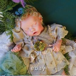 17.52Inch Open Mouth Silicone Girl Reborn Painted Baby Doll Toy